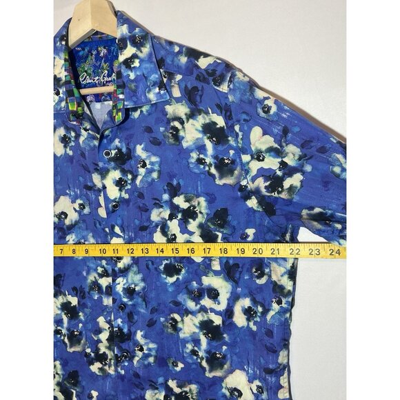 Robert Graham Shirt Mens Floral Cotton Size Medium Button Multicolor Classic Fit - Picture 7 of 14